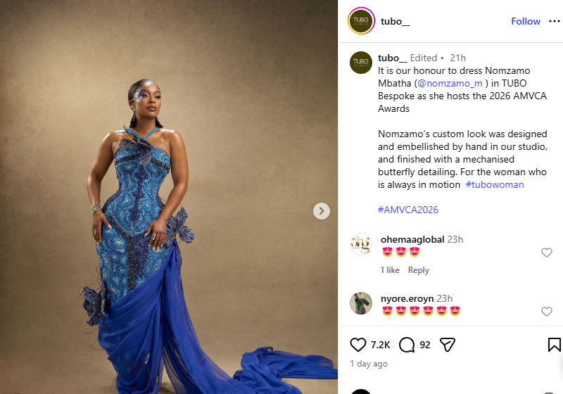 Nomzamo Mbatha Stuns In Five Show-Stopping Looks At The 2026 AMVCA 1 Nomzamo Nomzamo Mbatha Stuns In Five Show-Stopping Looks At The 2026 AMVCA