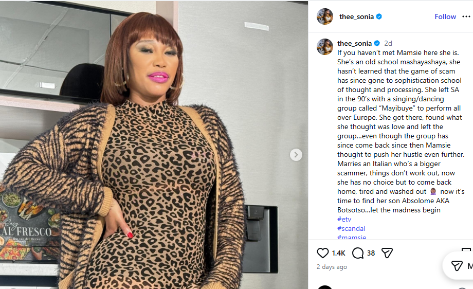 Sonia Sonia Mbele Joins Scandal! As Mamsie In A Dramatic New Role